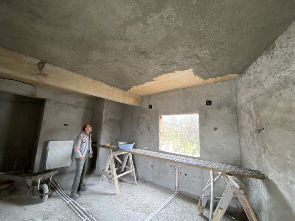 KIZILCAPINAR KÖYÜ YAŞAR ÖNER EVİ SIVA YAPIMI